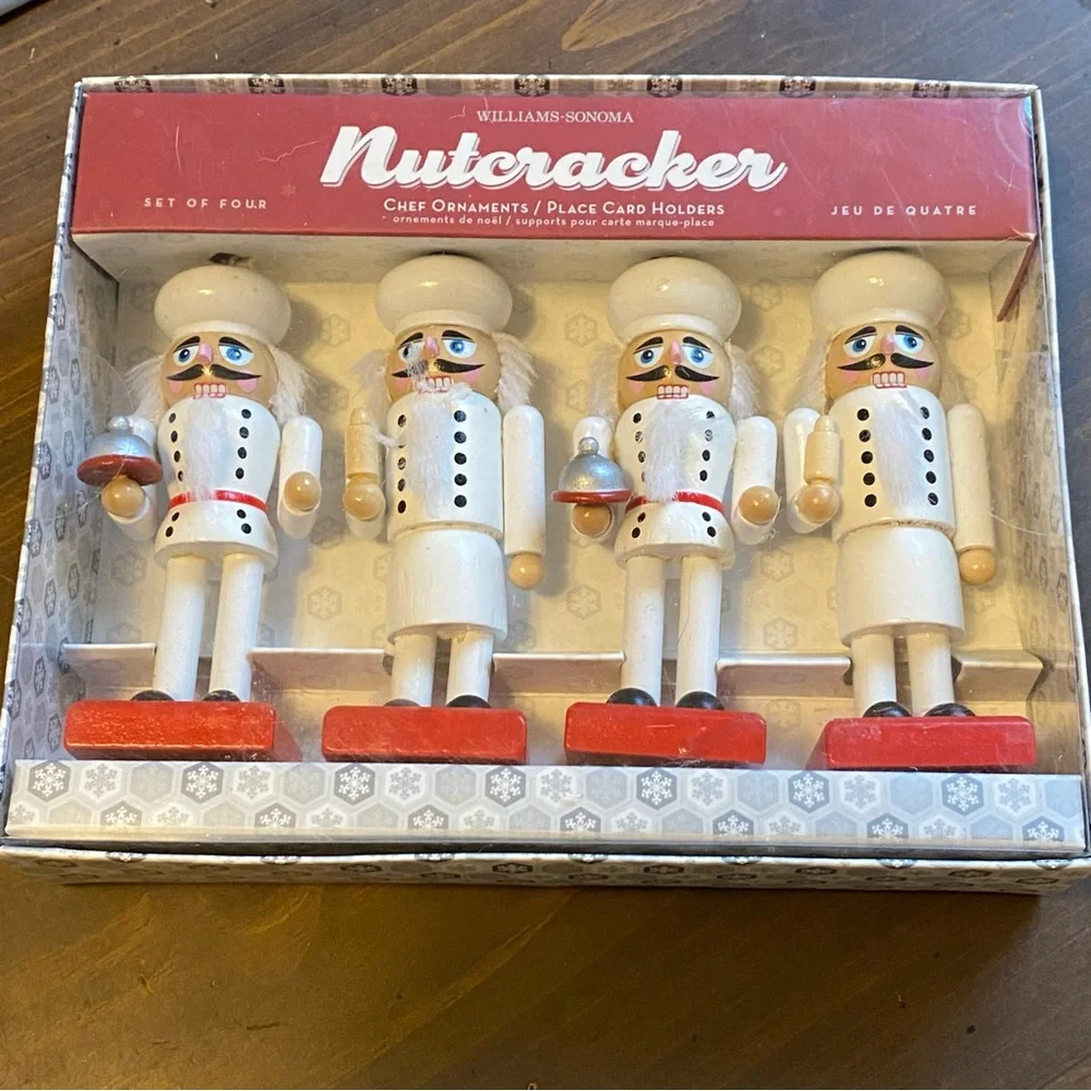 Williams‎ Sonoma Nutcracker Chef Ornaments - Set of 4 New